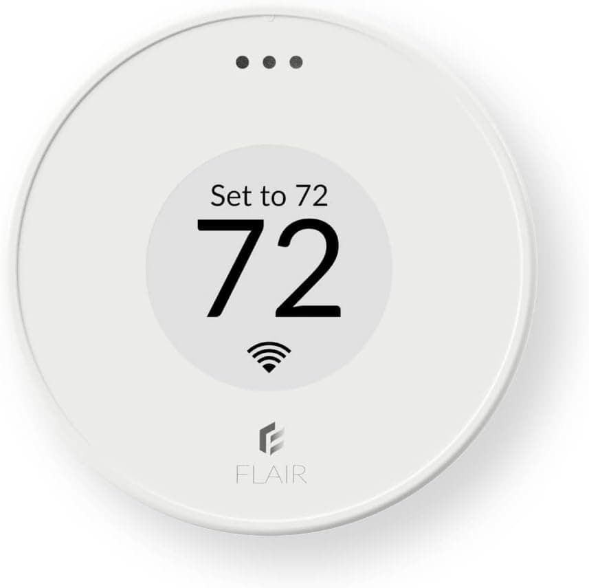Flair Puck Wireless WiFi Smart Thermostat (White), for Flair Smart Vents or Mini Split Control. Compatible with Smart Thermostats and Voice Assistants.