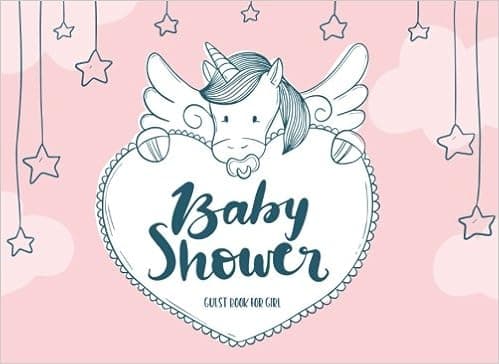 Baby Shower Guest Book for Girl: Baby Guest Book Shower | Welcome Baby Message Book | Advice for Parents and Wishes for baby | Comments or Predictions | Heart Pink Unicorn Cover (Baby Shower Book)