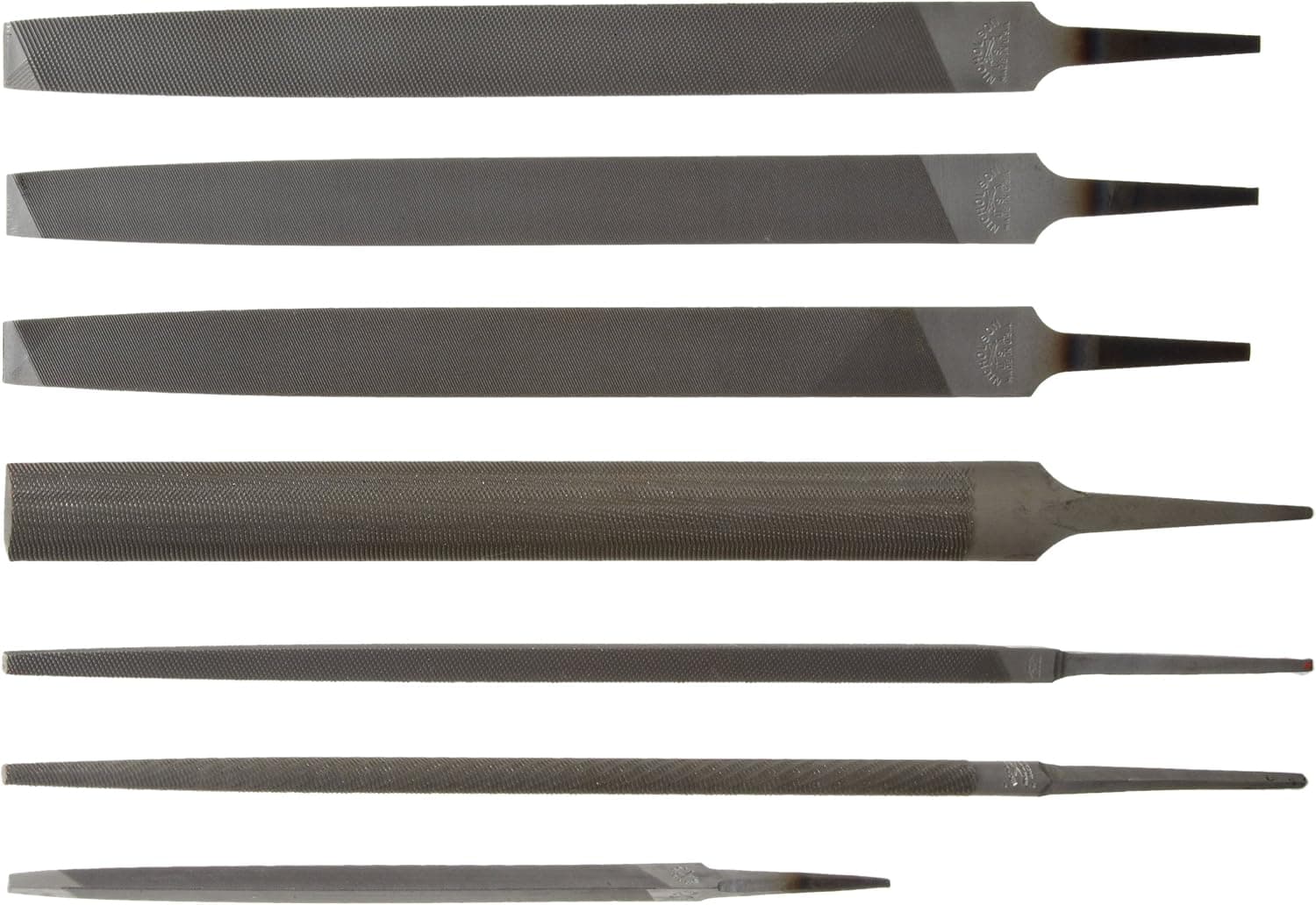 Nicholson 7 Piece Machinist Hand File Set, American Pattern, 6" Length
