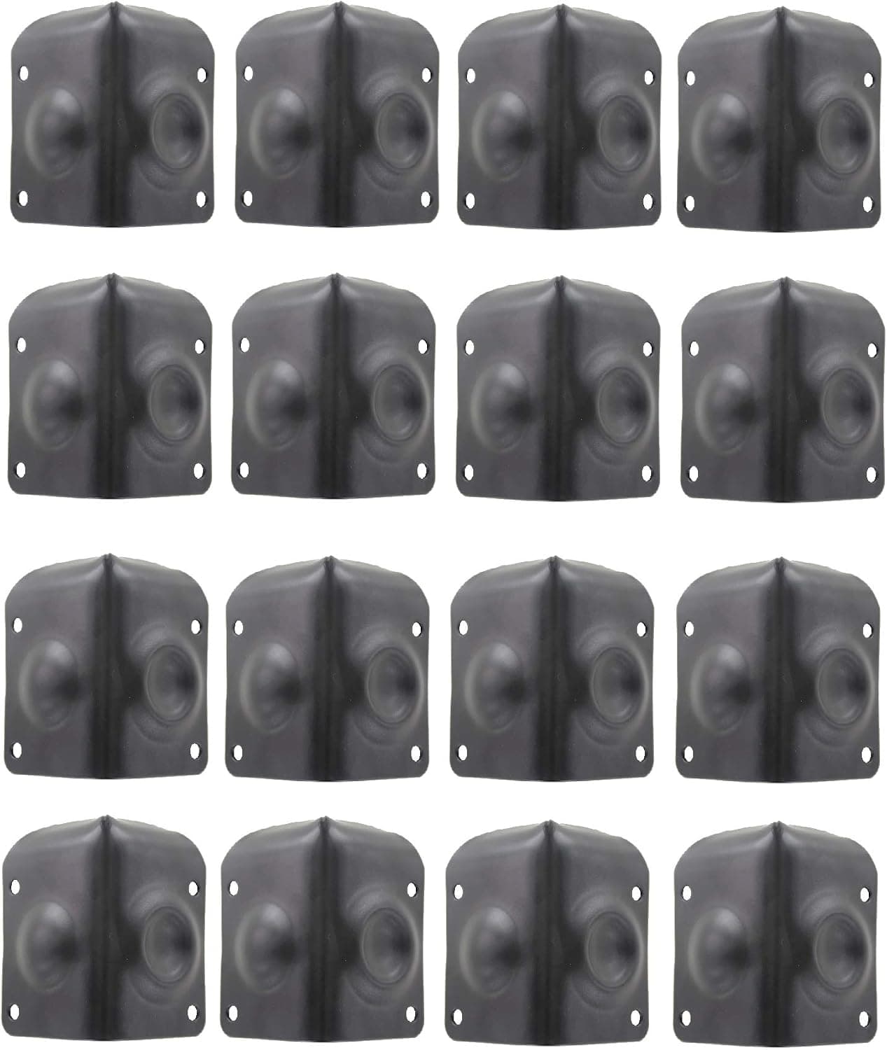 MIYAKO 3" inches Stackable Cabinet Speaker Corners Protector PA/DJ Heavy Duty Long Lasting Metal for Durability and Strength - Universal Fit Set of 16 for Two Speakers or Boxes Left and Right (21-813)