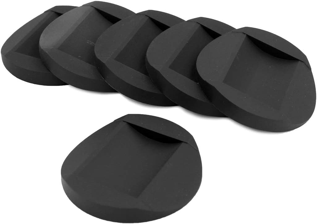 6 Pieces Furniture Caster Cups,Bed Stoppers Furniture Stopper Anti-Sliding Floor Protectors Protect Floors & Wheels, Sofas and Bed(Black)