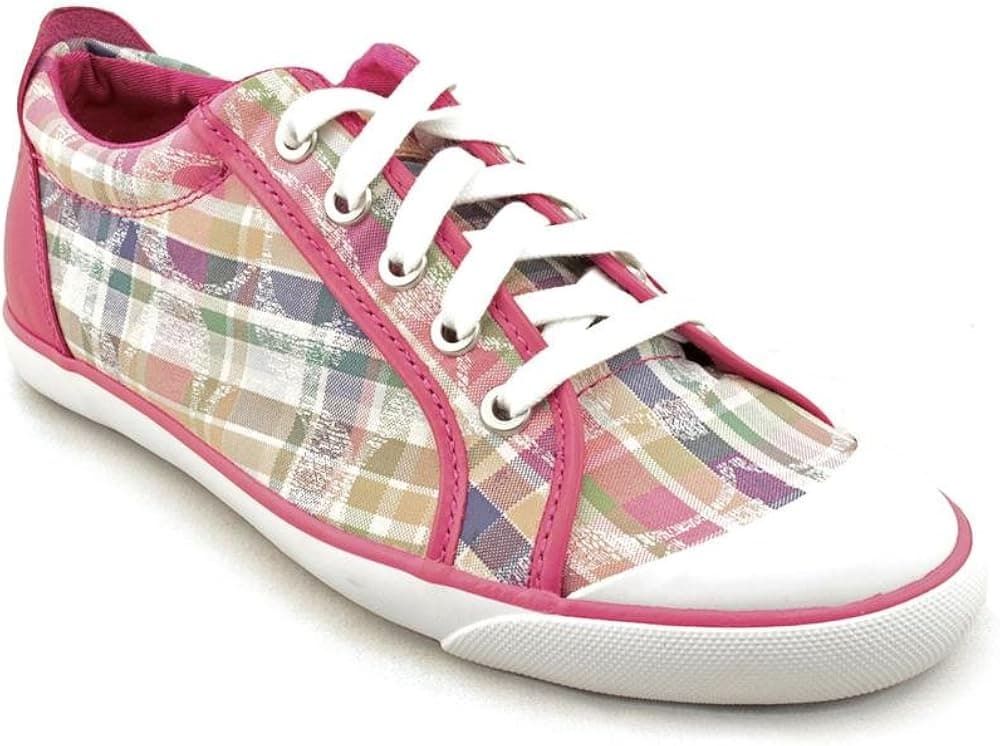 Coach Women's Barrett Poppy Beach Plaid Sneakers, Style A1050 (Silver Multi) (9 M US Women)