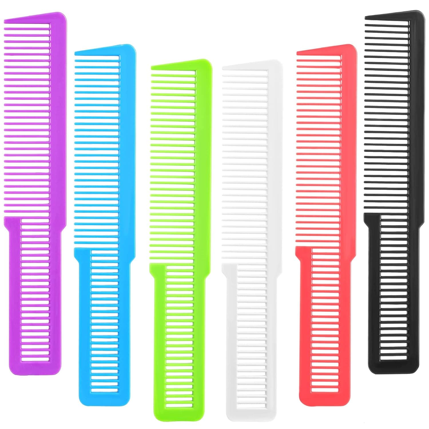 Hair Cutting Comb Mens Combs：6Pack Barber Combs Professional Styling Comb for Men Plastic Heat Resistant Comb,Home Salon Barber Styling Hair Comb for Stylists and Barbers(Mixing Color)