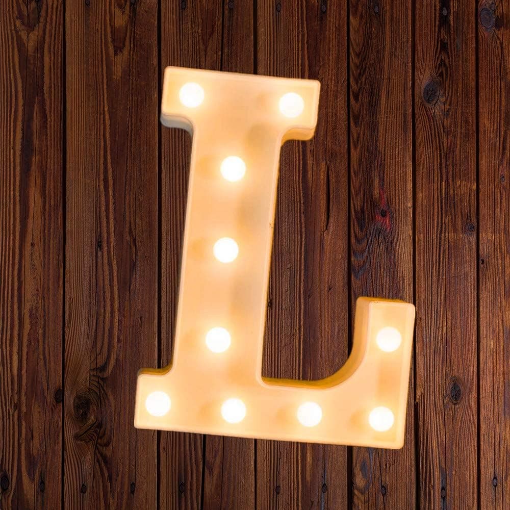 LED Marquee Number Lights Sign Light Up Marquee Letter Lights Sign for Night Light Wedding Birthday Party Battery Powered Christmas Lamp Home Bar Decoration L