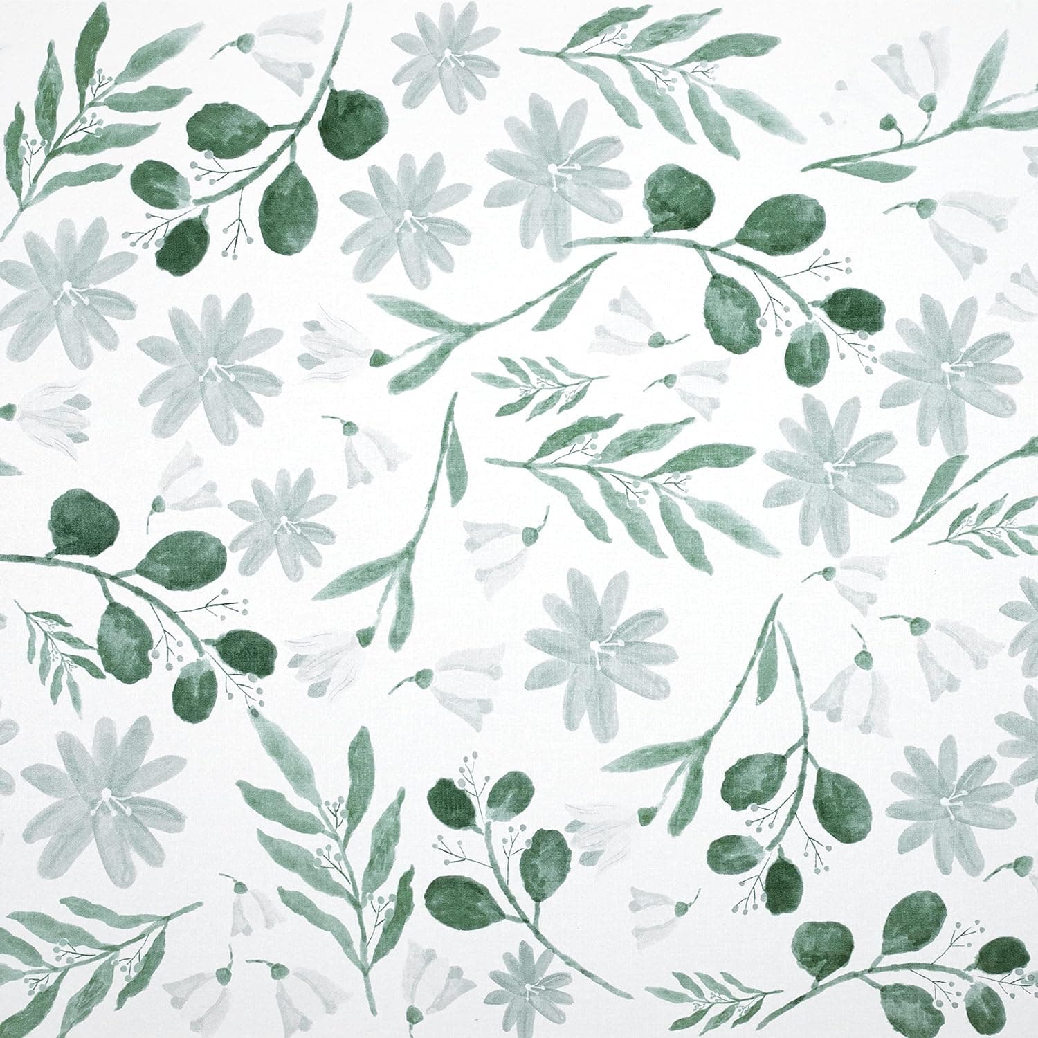 COSNIGHT Peel and Stick Wallpaper Floral Wallpaper Removable Green Leaf Wallpaper Christmas Wallpaper for Cabinets Shelves Bedroom Living Room Wall 17.7" x 118"