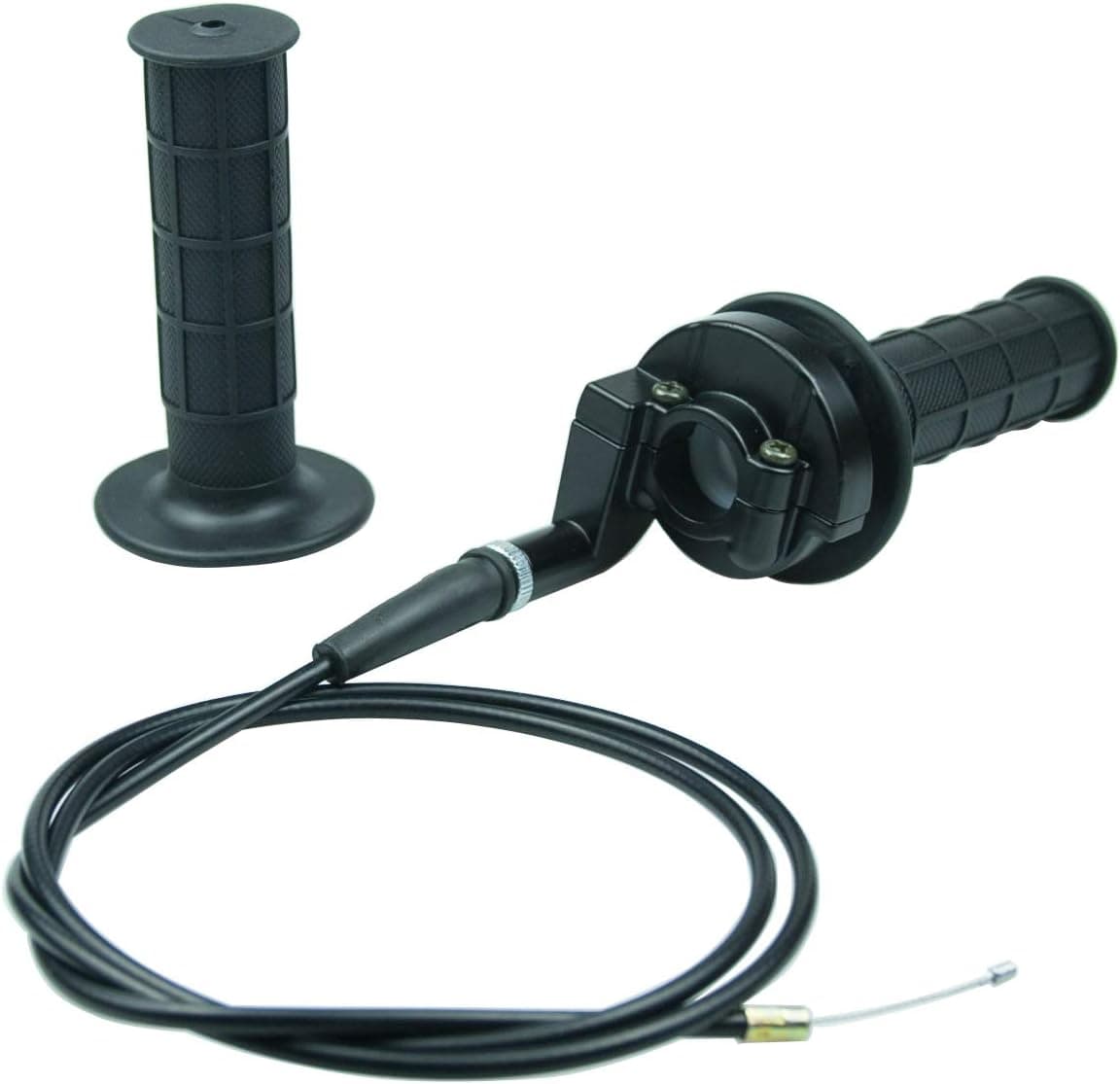Motorcycle Throttle Handle and Grip Cable for 50cc 110cc 125cc 150cc 250cc Dirt Bike Quad ATV Mini Baja Mb165 Mb200 (51 Inches)