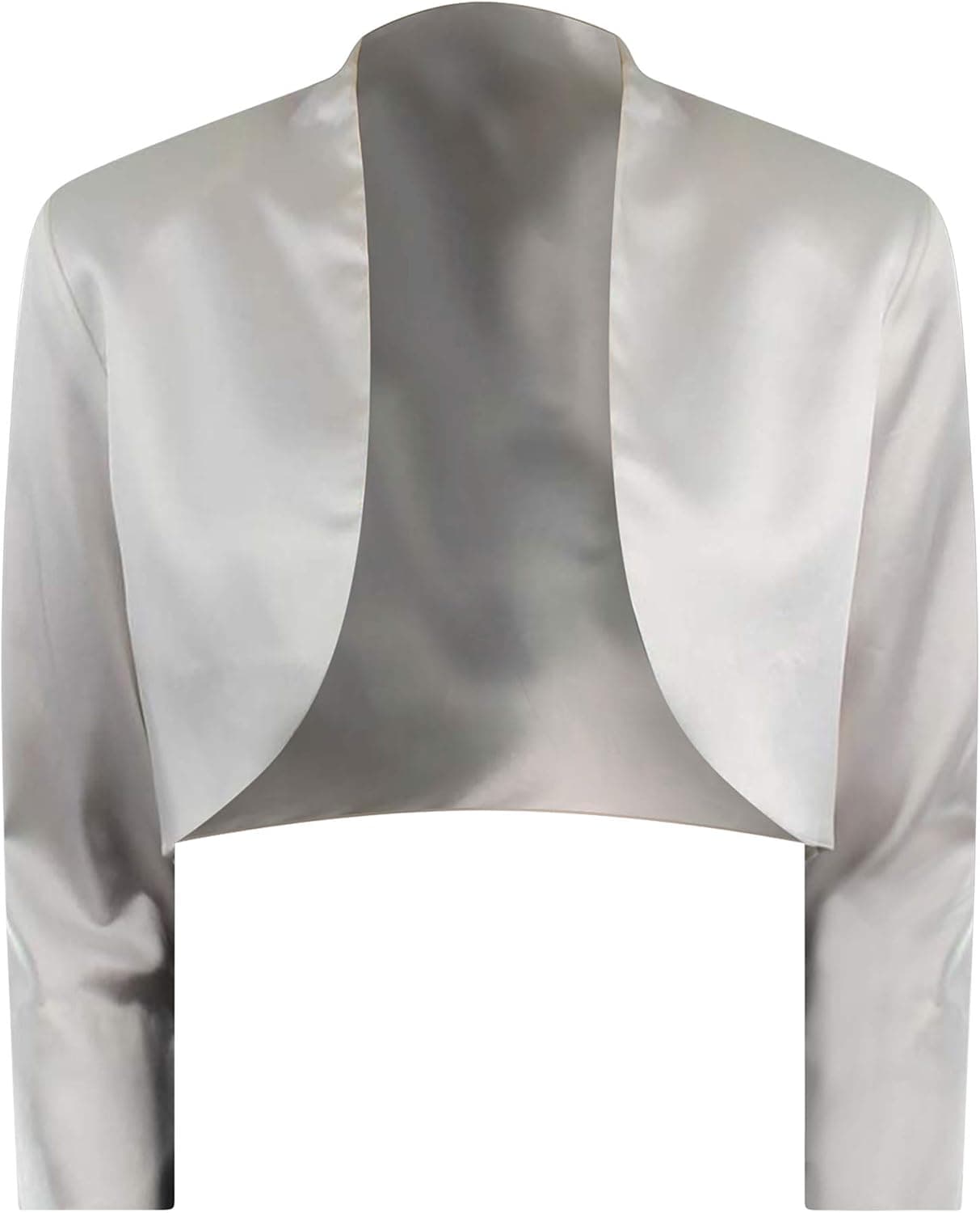 Luxury Divas Dressy Satin 3/4 Sleeve Bolero Shrug Jacket