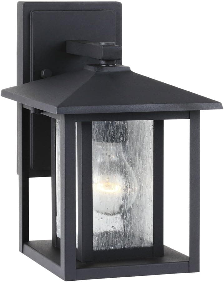 Generation Lighting 88025-12 Hunnington One - Light Outdoor Wall Lantern Outside Fixture, Black