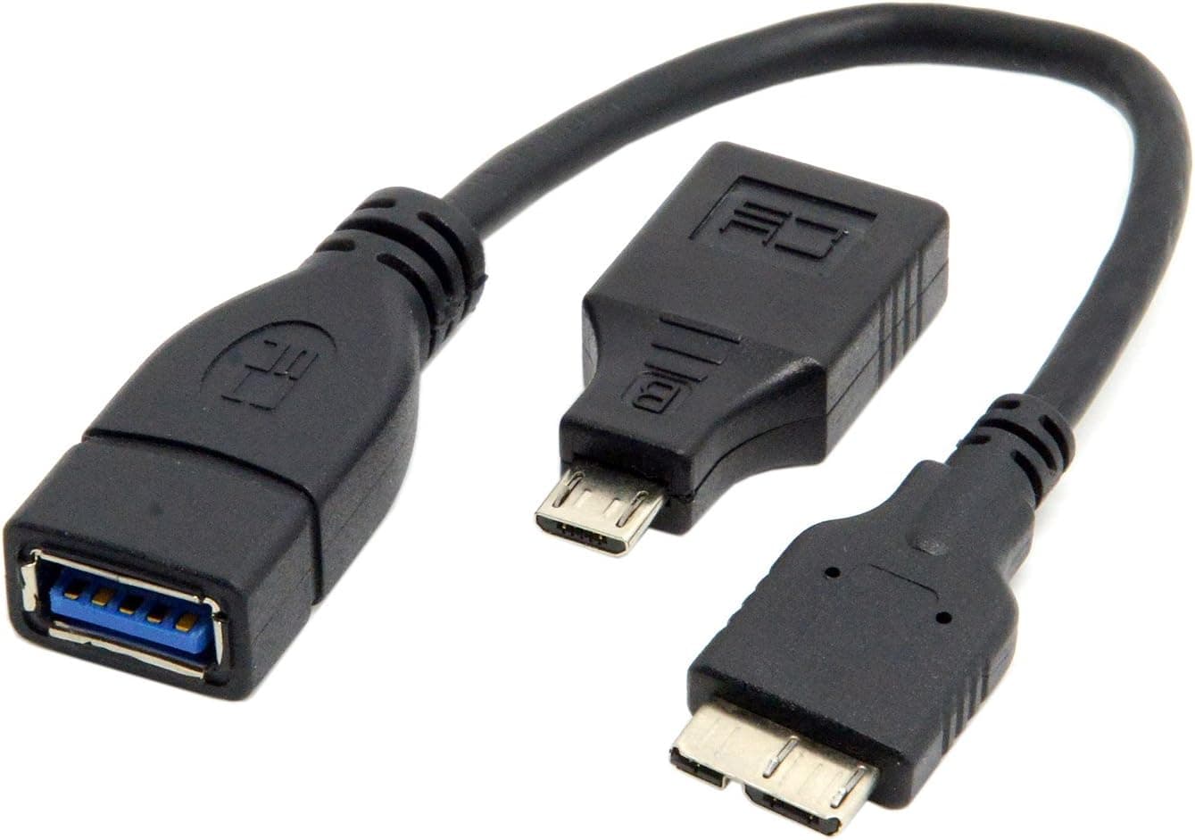 Black Color Micro USB 3.0 9pin OTG Host Flash Disk Cable for Samsung Galaxy Note3 N900 N9000 10cm