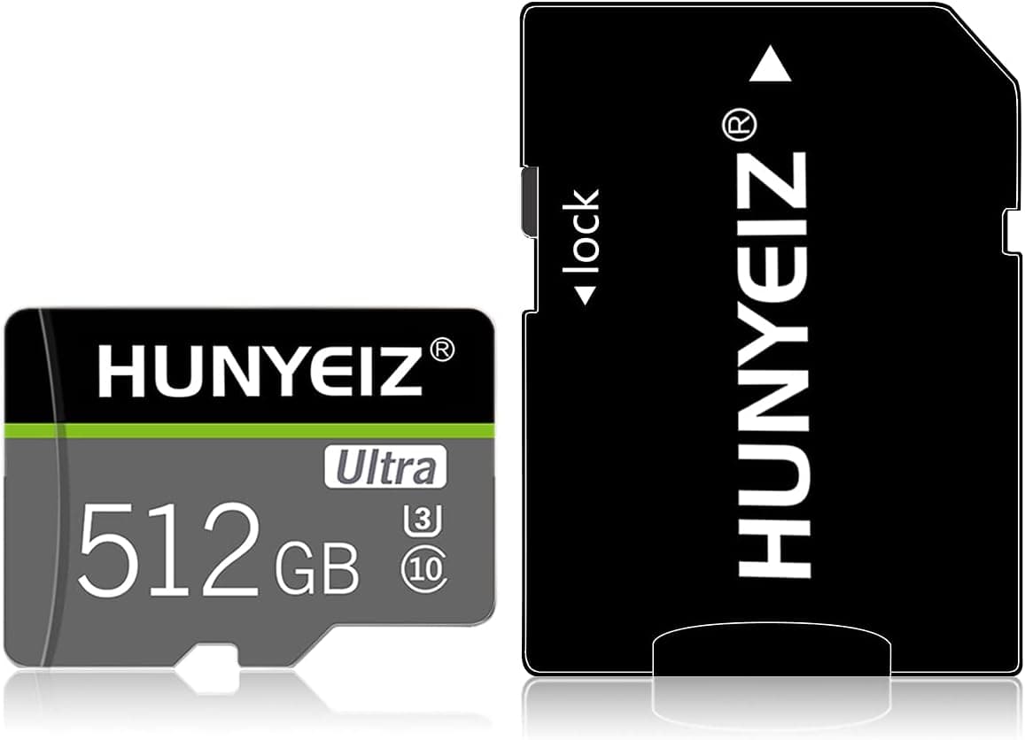 Micro SD Card 512GB High Speed SD Card Ultra Micro SDXC Memory Card with Adapter for Smartphone Surveillance Camera Tachograph Tablet Computers