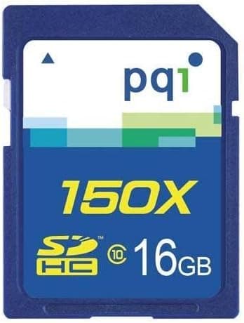 PQI 16GB SDHC Class 10 Flash Memory Card - Retail Package