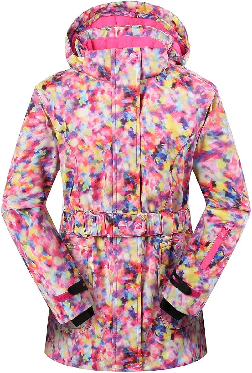 PHIBEE Women's Outdoor Waterproof Windproof Fleece Snowboard Ski Jacket