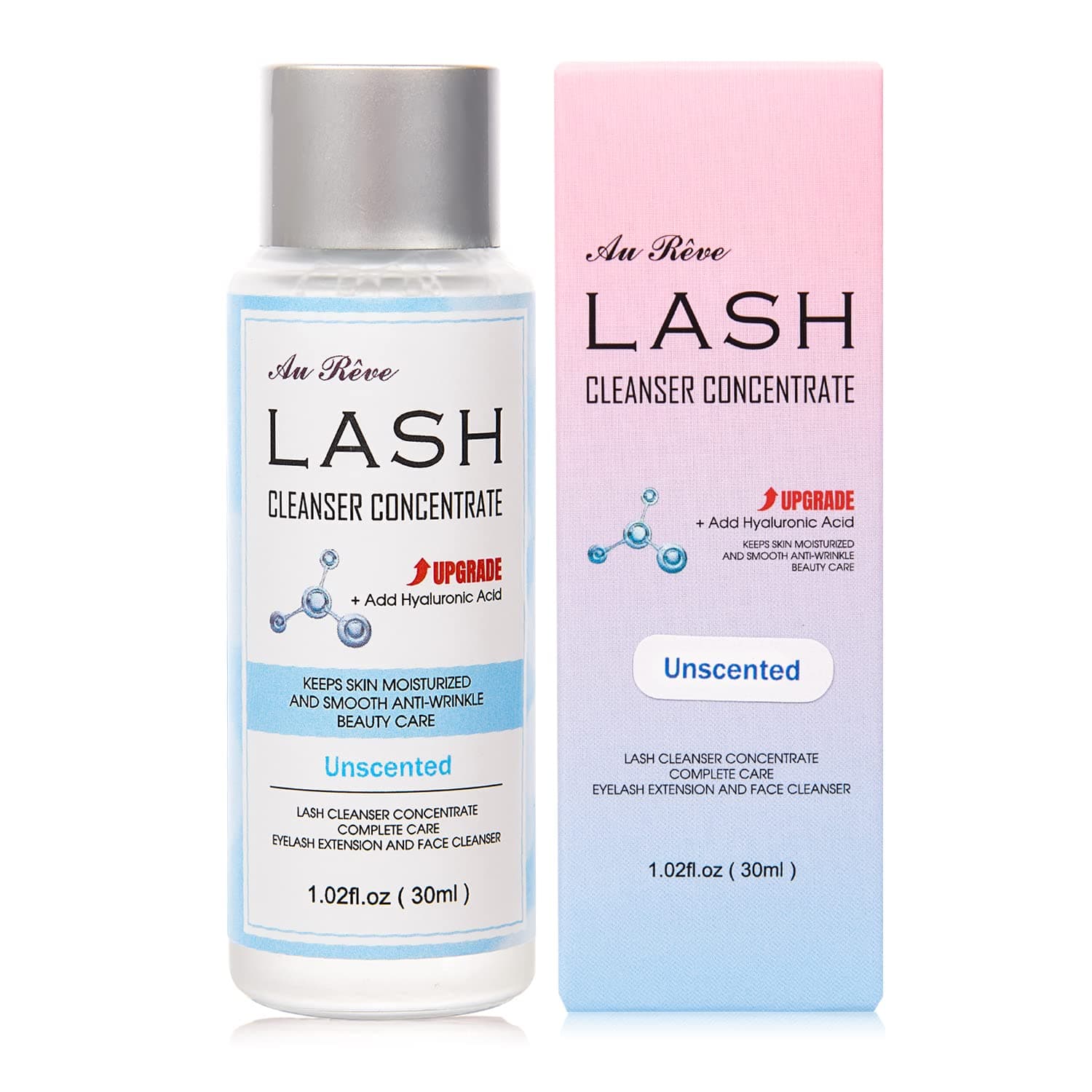 Lash Shampoo Concentrate 30ml Lash Cleanser Concentrate Add Hyaluronic Acid Oil-Free Lash Extension Shampoo Perfect for Salon-Get Better Eyelash Cleaning and Eyelash Extension Experience，Unscented