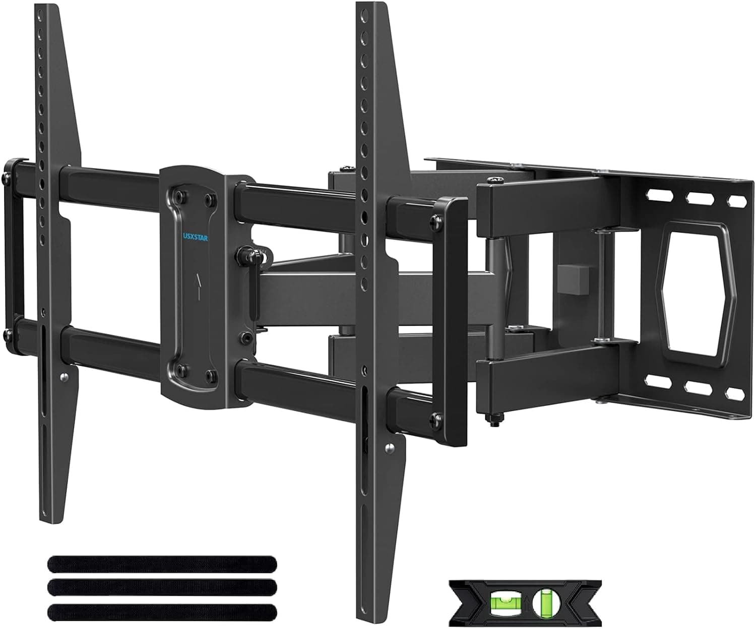 Full Motion TV Wall Mount Bracket for Most 42-82 inch TVs, Swivel Tilt Extension Level TV Mount, Max VESA 600x400mm, Holds up to 120lbs & 16" Wood Studs with Hole Drilling Template by USX STAR