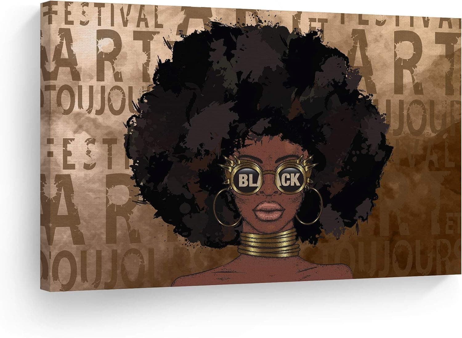 African American Wall Art, Black Art Wall Decor, African American Black Art, Black Girl Wall Art, Pop Art, African American Print, African Pictures, African Art Wall Decor, Canvas Prints-19x28