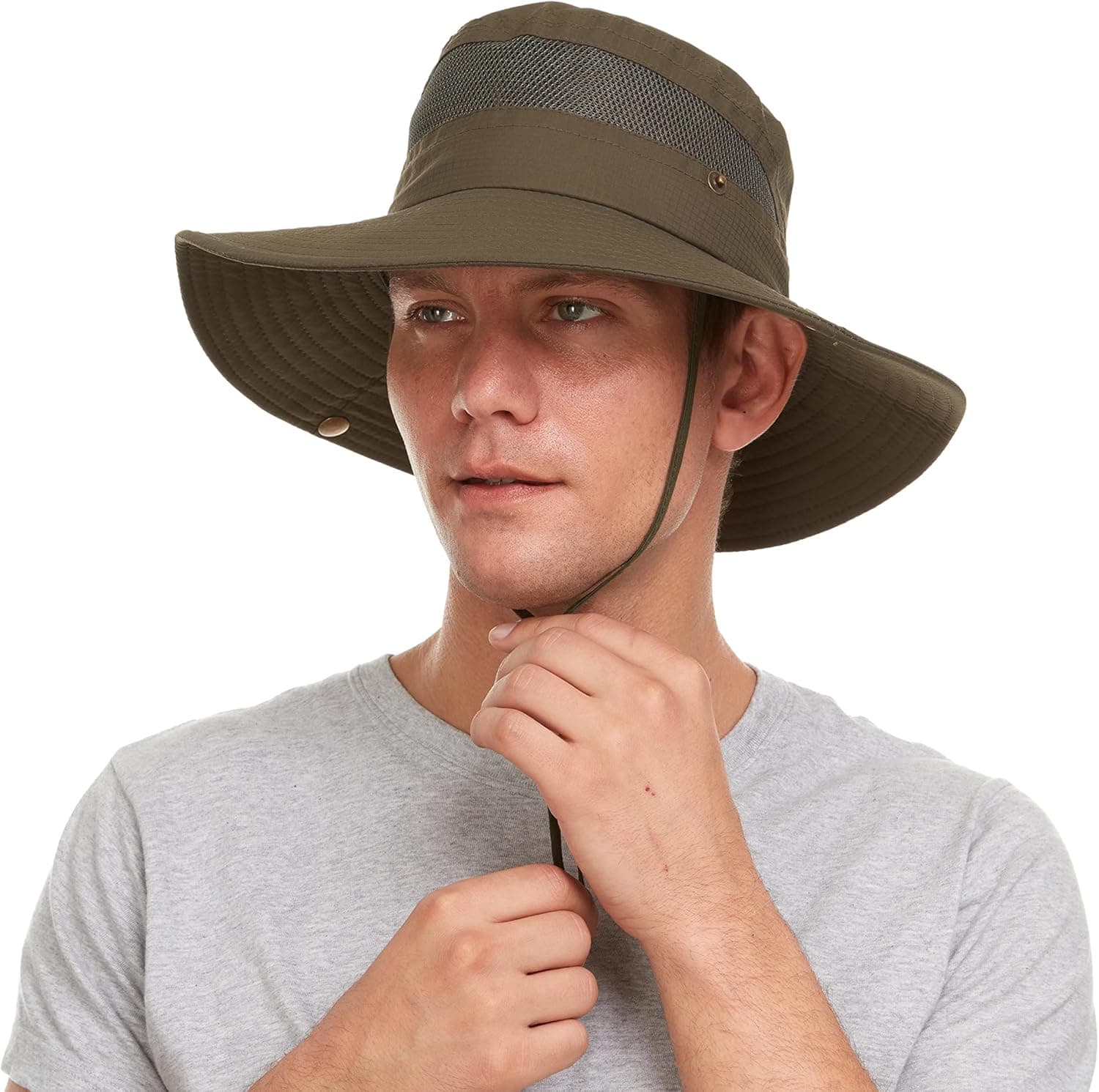 Sun Hat for Men/Women UV Protection Wide Brim Boonie Hat for Hiking Fishing Safari