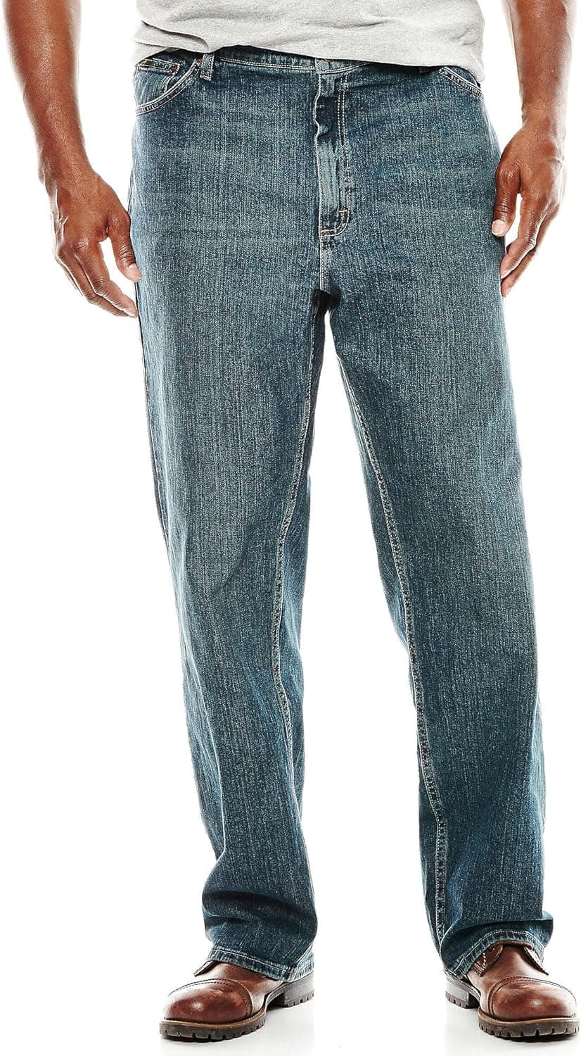 Lee Big and Tall Men's Premium Select Custom Fit Relaxed Straight Leg Jean, Serpent, 44W x 34L