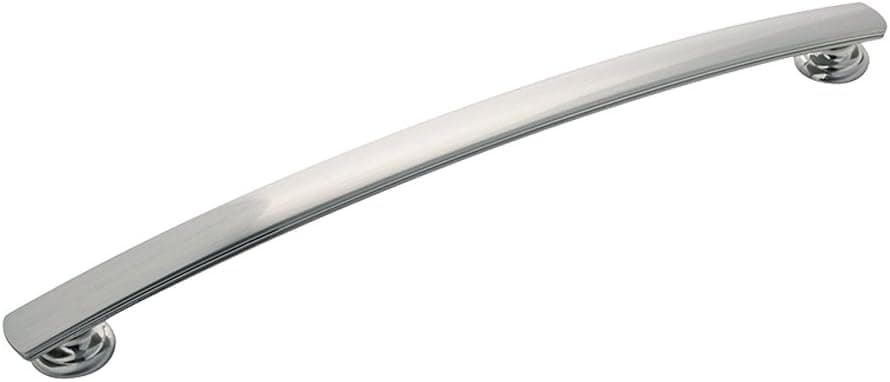 Hickory Hardware P2158-SN American Diner Collection Pull 8-13/16 Inch (224mm) Hole Center, Center to Center, Satin Nickel