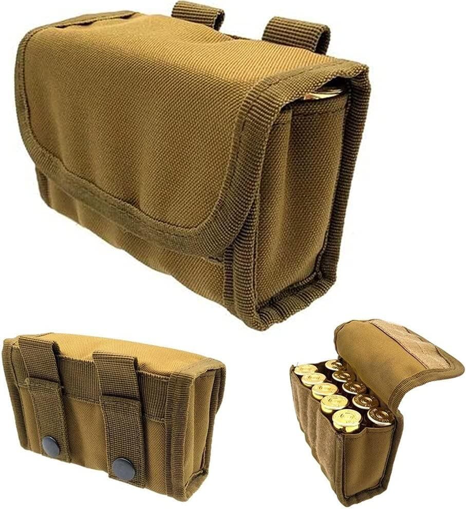 FIRECLUB 10 Round Shotgun Shotshell Reload Holder Molle Pouch for 12 Gauge/20G