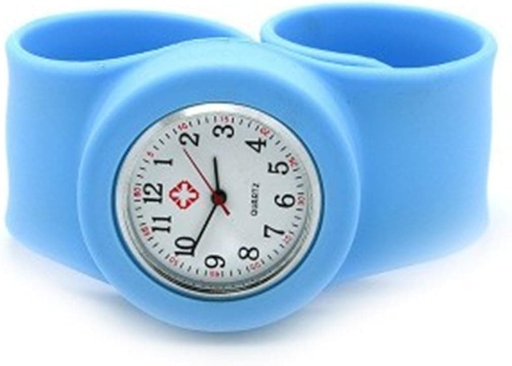 Light Blue Fancy Slap Watch Teen or Adult Sized