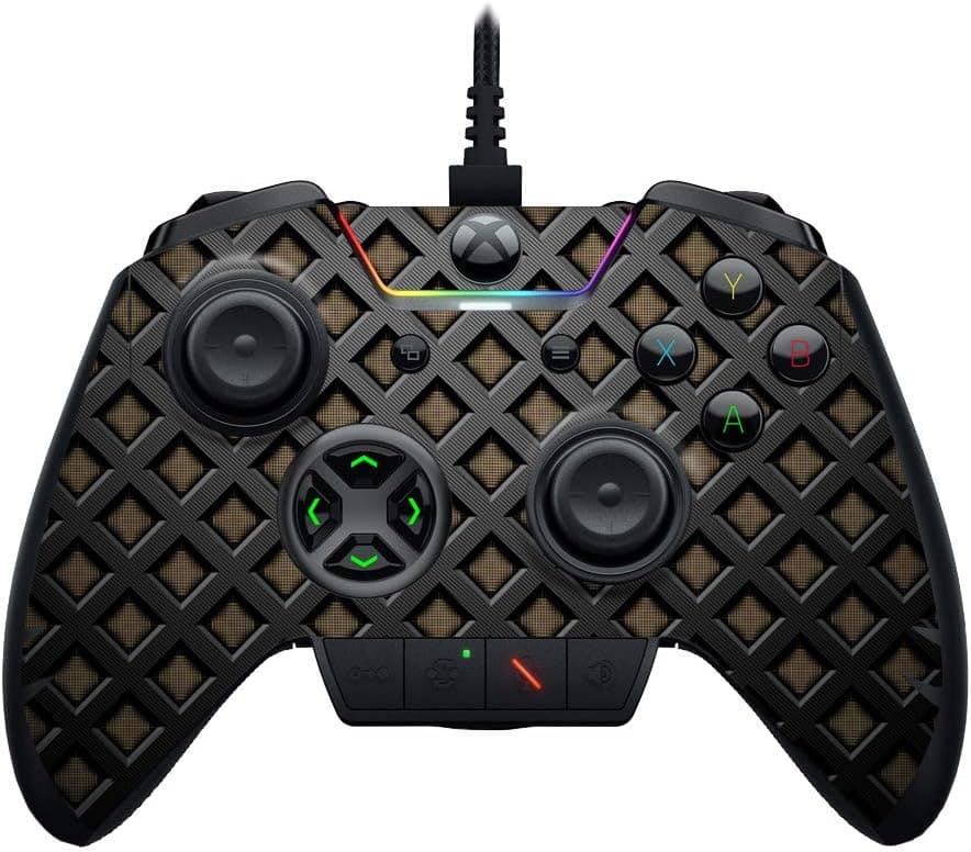 MightySkins Skin Compatible with Razer Wolverine Ultimate - Black Wall | Protective, Durable, and Unique Vinyl Decal wrap Cover | Easy to Apply, Remove, and Change Styles | Made in The USA