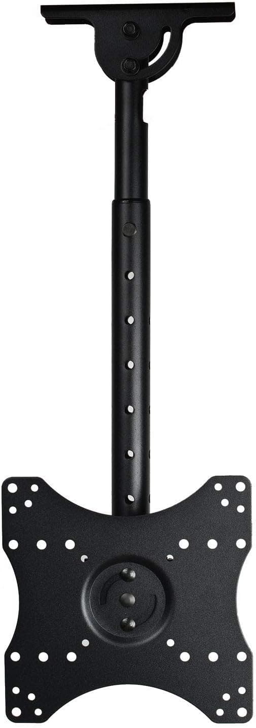 VideoSecu Tilt Swivel TV Monitor Ceiling Mount Drop Bracket with Removable Mount Adaptor for 27"-40" LCD LED Displays up to VESA 200x200/100x100mm, Fit Flat and vaulted Ceiling ML406B2 BX1