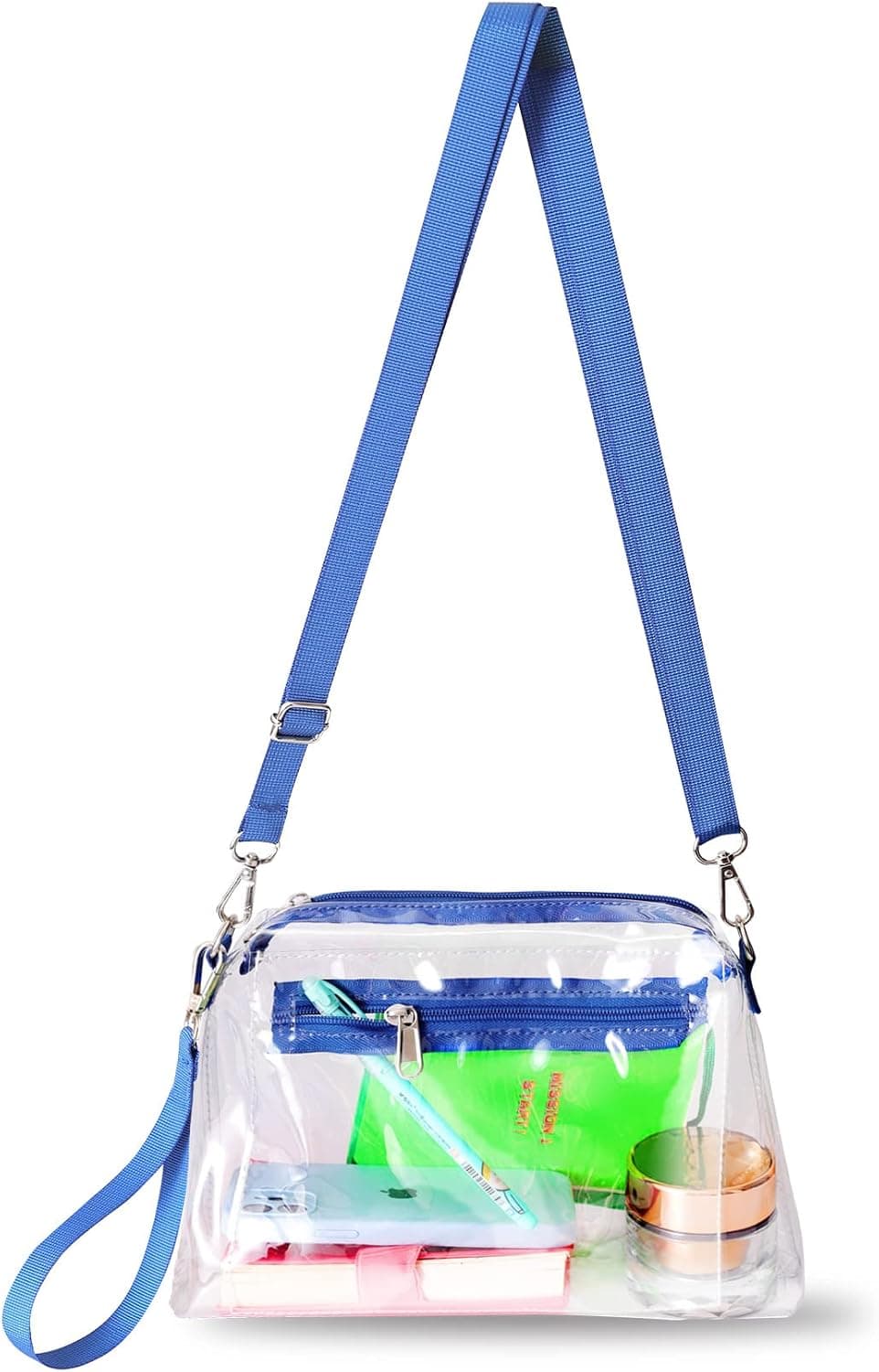 SPODEARS Clear Bag Stadium Approved Crossbody Small, Concert Festival Sports Events PVC Plastic Purse Handbags for Women