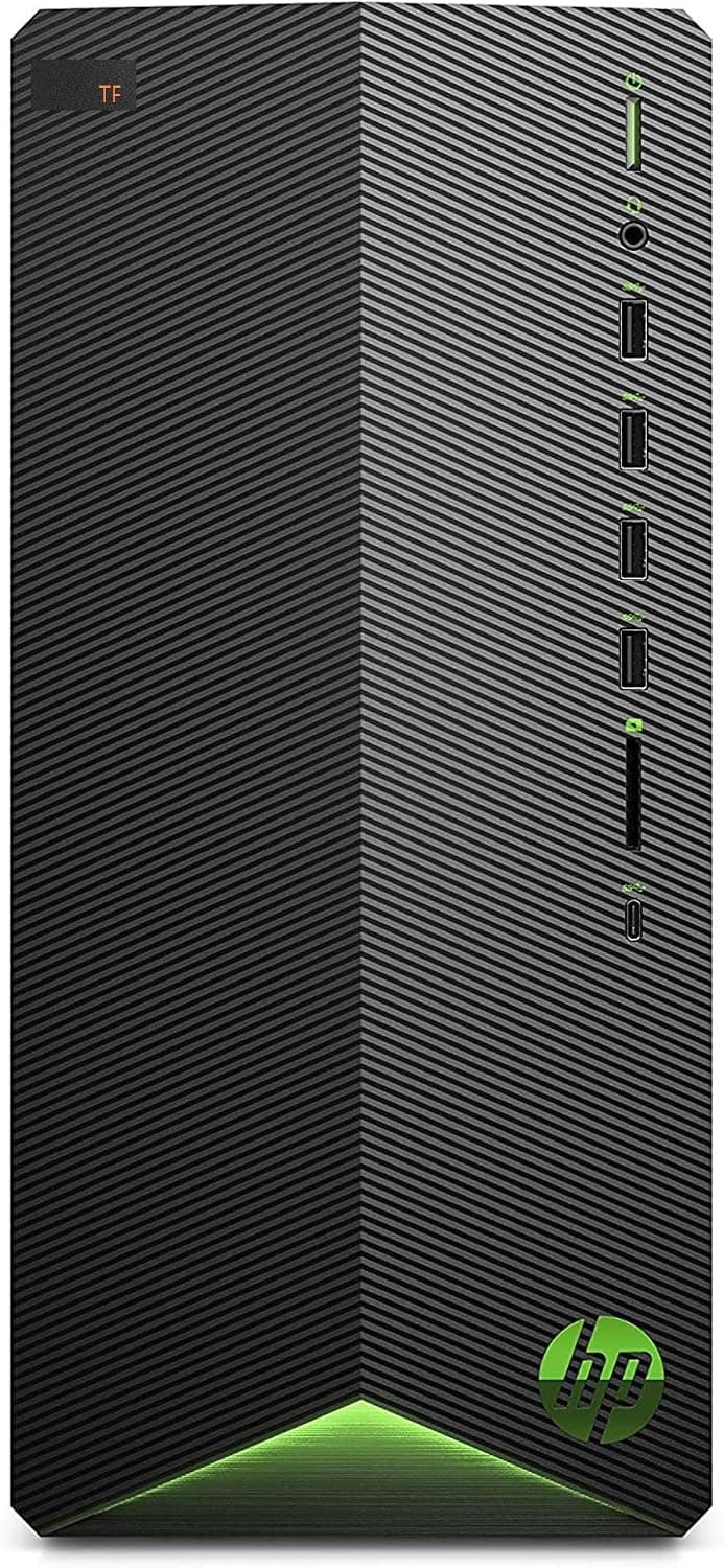 HP Newest Pavilion Premium Gaming Desktop PC: 6-Core AMD Gaming Processor Ryzen 5 5600G(Upto 4.4GHz), 32GB RAM, 256GB SSD, 4GB AMD Radeon RX5500, WiFi, Bluetooth, HDMI, DP, USB-C, Win10, TF