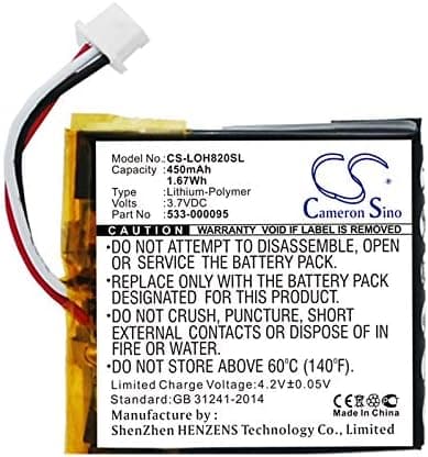 Battery for Logitech H820e Replacement for P/N 533-000095