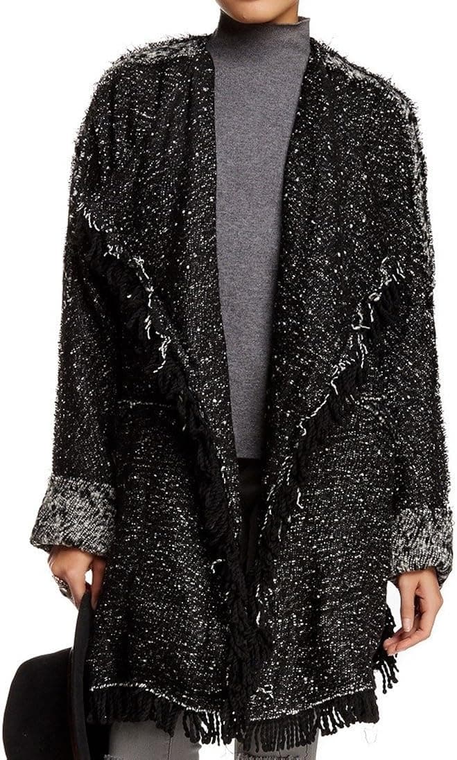 Free People Women's Fringe Wrap Blanket Coat
