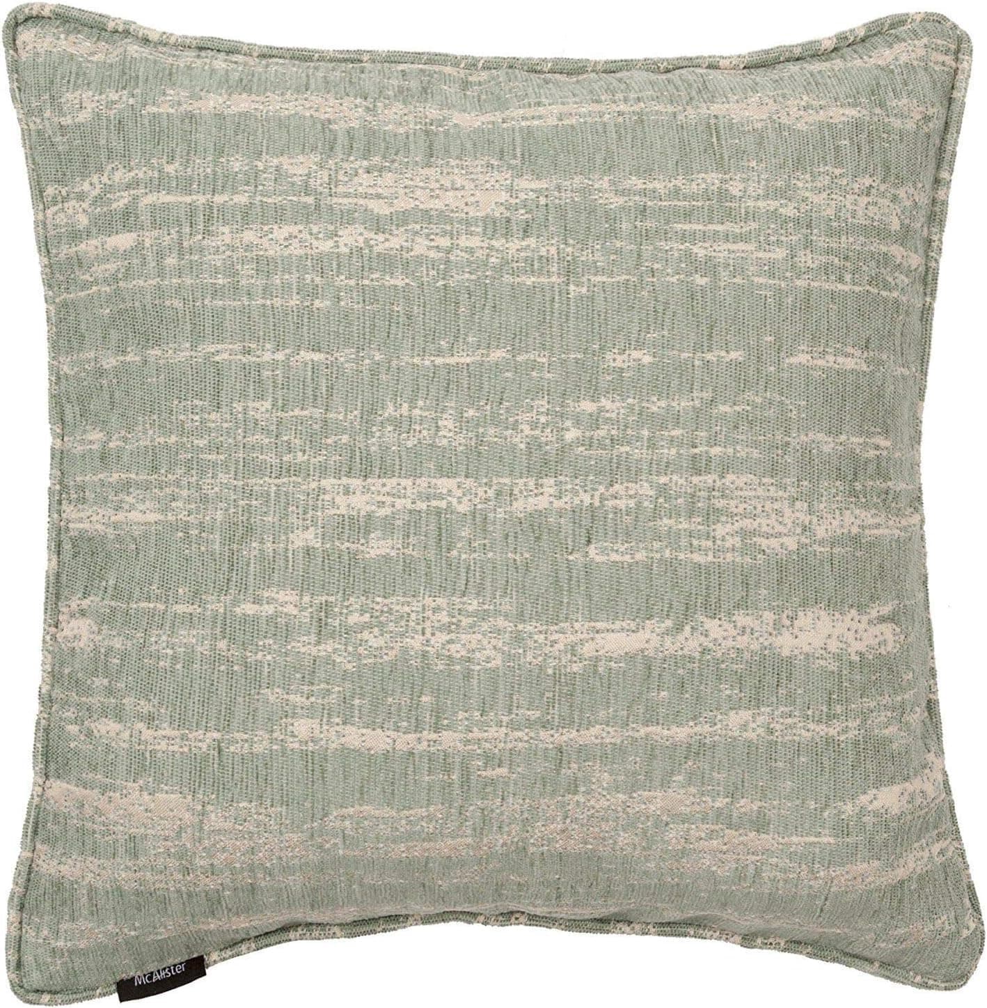 McAlister Textiles Textured Chenille Duck Egg Blue | 20 x 20 Inches | Filled Pillow, Home Accessories Throw Pillow for Bedroom Sofa Living Room, 49x49cm