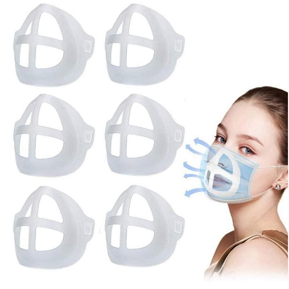 Yuxier Face Mask Bracket Mask Guard Frame Face Shield Support Holder Inner For More Breathing Space,Under Frame Lipstick Protector Keep Fabric off Mouth ，Reusable and Washable （6 pieces
