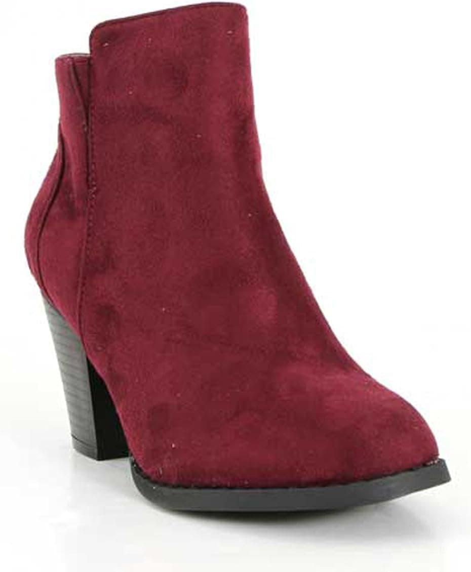 Charles Albert Classic Women's Forever Faux Suede Chunky Heel Booties