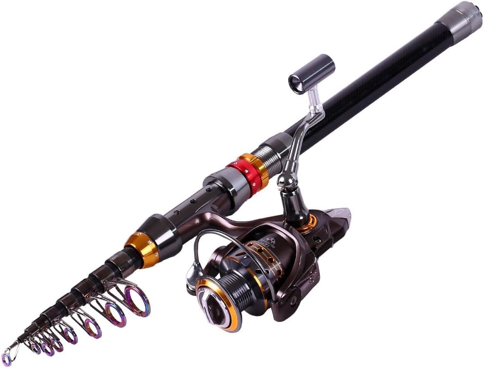 Carbon Telescopic Fishing Rod with 13bb Fishing Reel Fishing Rod Combo (3.6m+DK4000)
