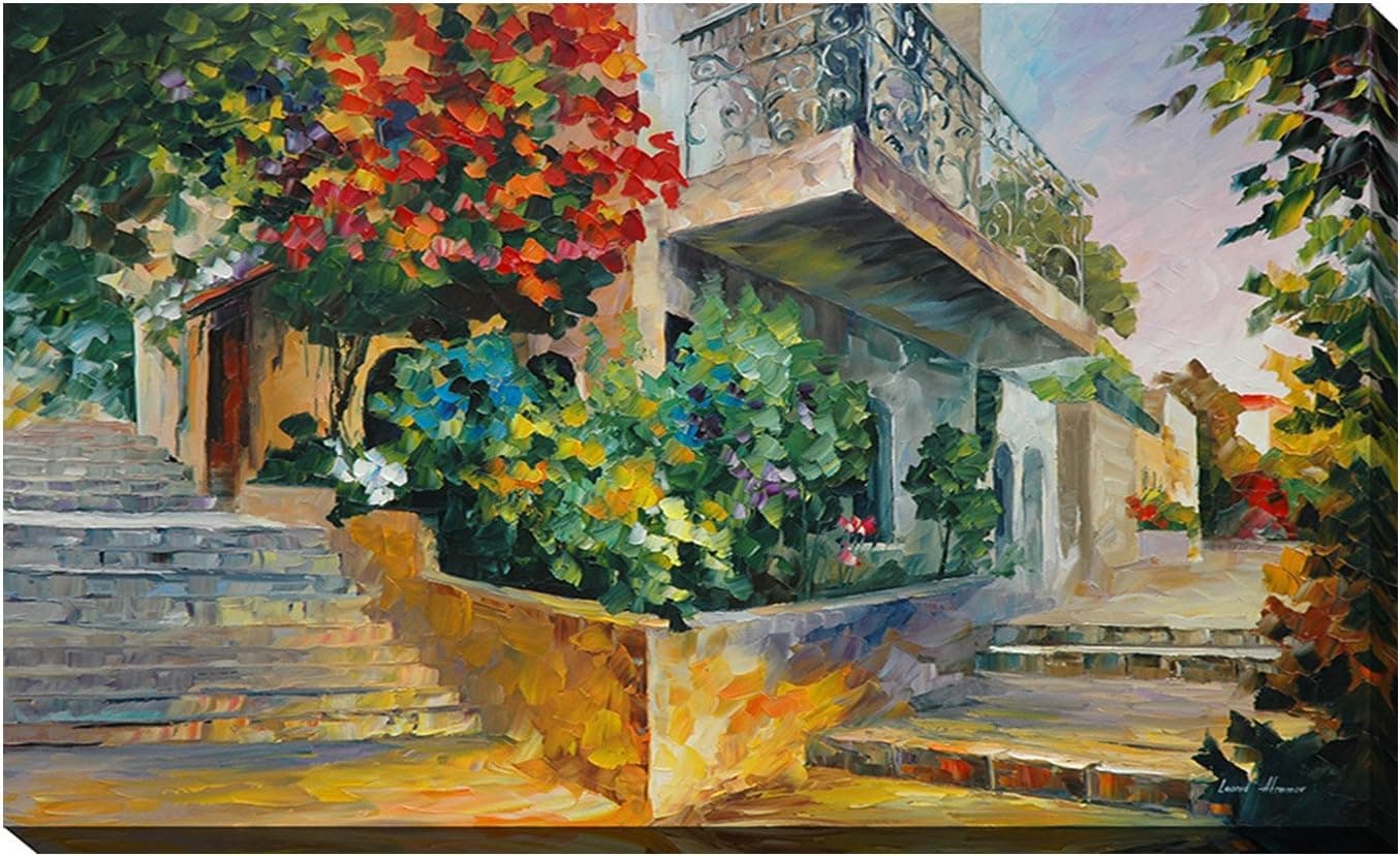Picture Perfect International Giclee Stretched Wall Art by Leonid Afremov Jerusalem-Garden On The Stones Artists-Canvas, 24" x 40" x 1"
