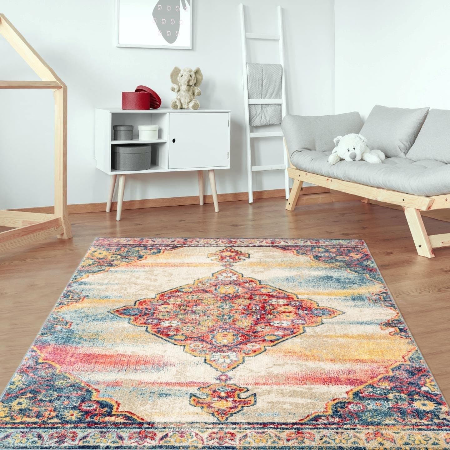 Luxe Weavers Beige Multicolor Oriental 8 x 10 Area Rug Carpet