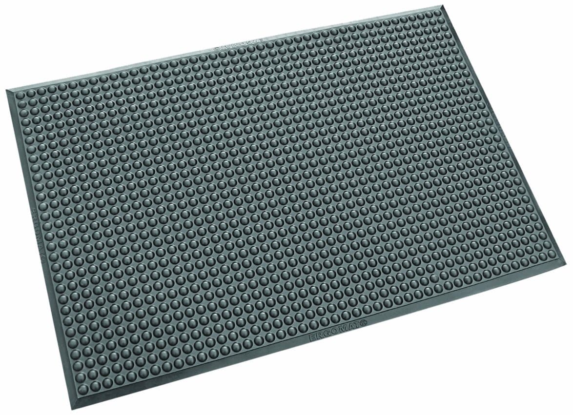 Ergomat Polyurethane Anti-Static Mat, for Dry and Non-Abrasive Areas, 2' Width x 10' Length x 0.62" Thickness, Anthracite
