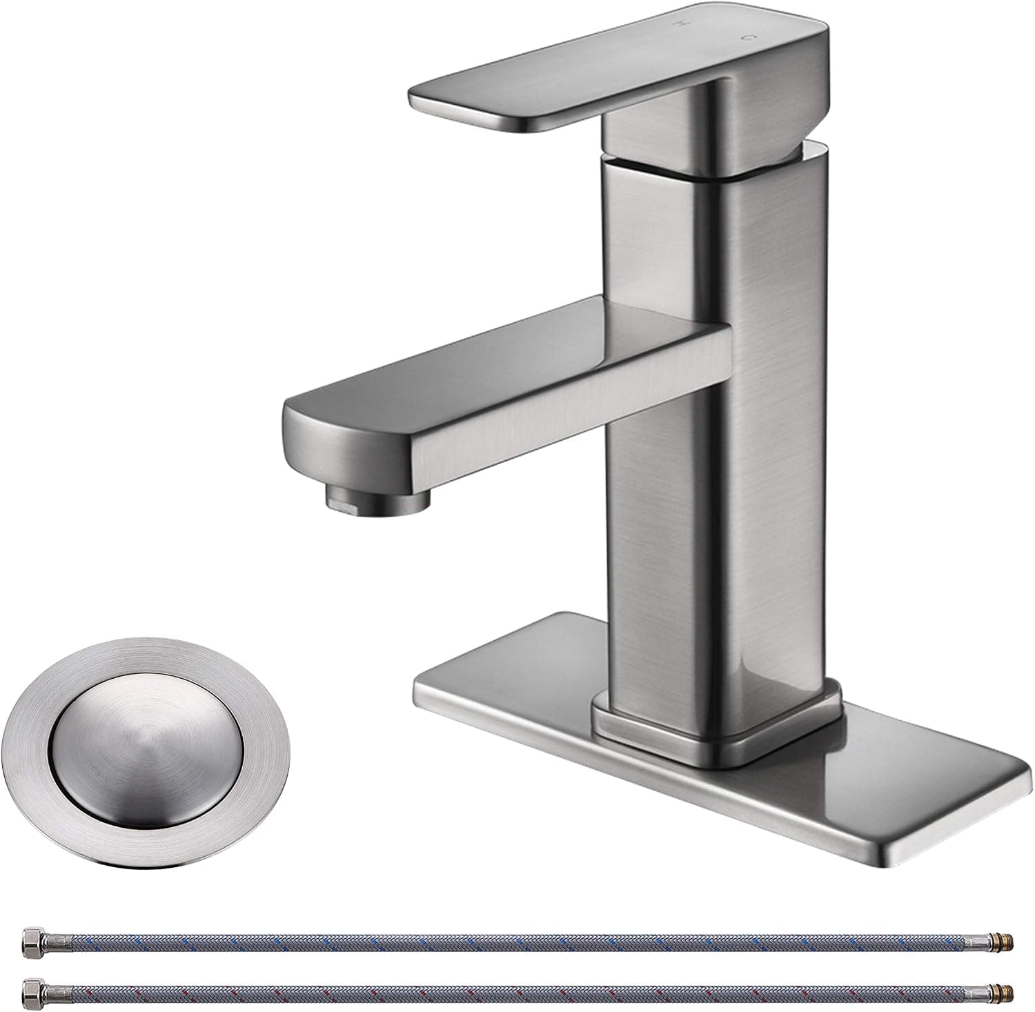 Mejor Modern Best Commercial Single Handle Bathroom Faucet,Brushed Nickel,ME021-BN