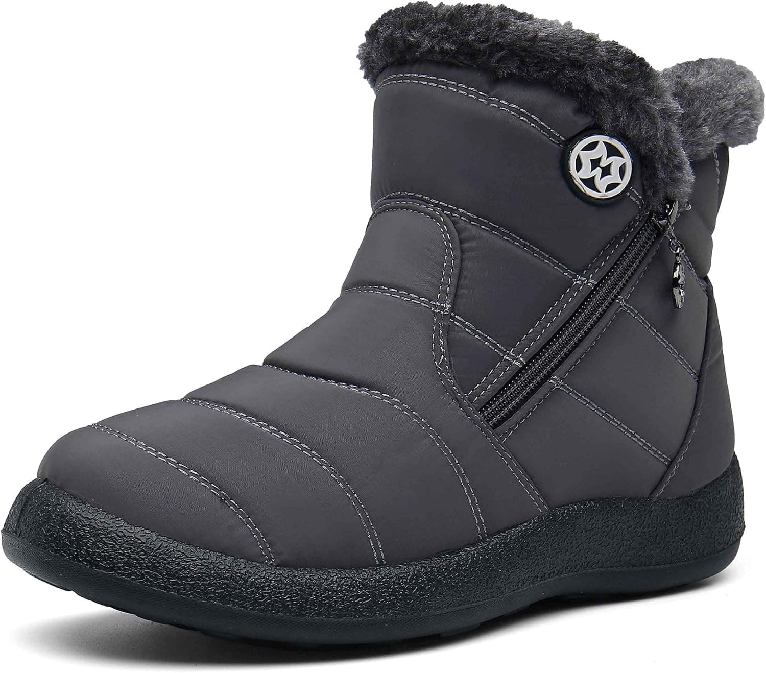 Hsyooes Womens Warm Fur Lined Winter Snow Boots Waterproof Ankle Boots Outdoor Booties Comfortable Shoes for Women