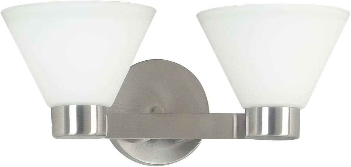 Kenroy Home 91792BS Maxwell 2 Light Vanity, Brushed Steel Finish