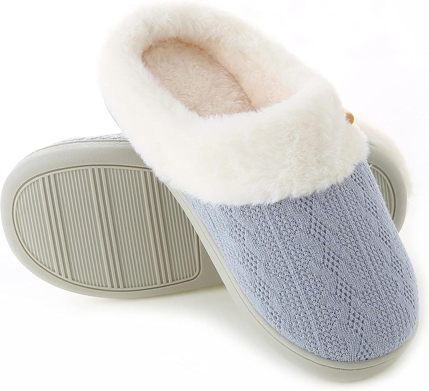 TMTYH Women's House Slippers Comfy Memory Foam Insole Bedroom Slippers for Women with Fluffy Plush Lined