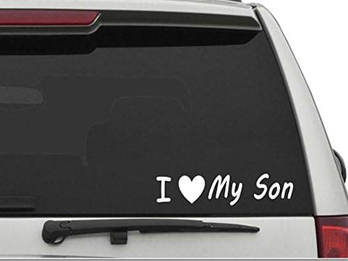 Decal Dan - "I Love (heart) My Son" Vinyl Car Truck Window Decal Sticker Laptop