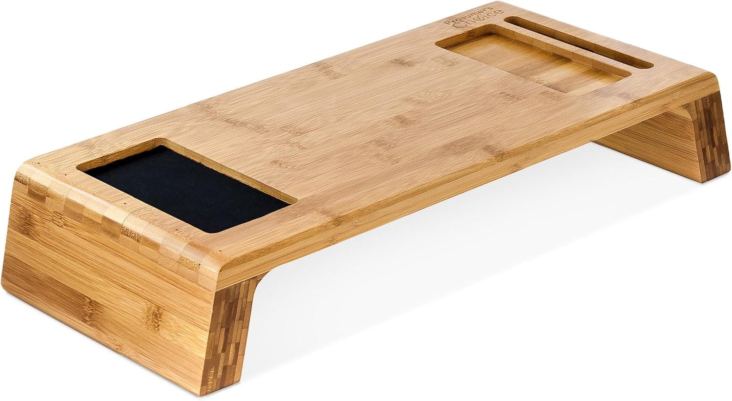 Prosumer's Choice Natural Bamboo Monitor Stand Riser | Desktop Organizer