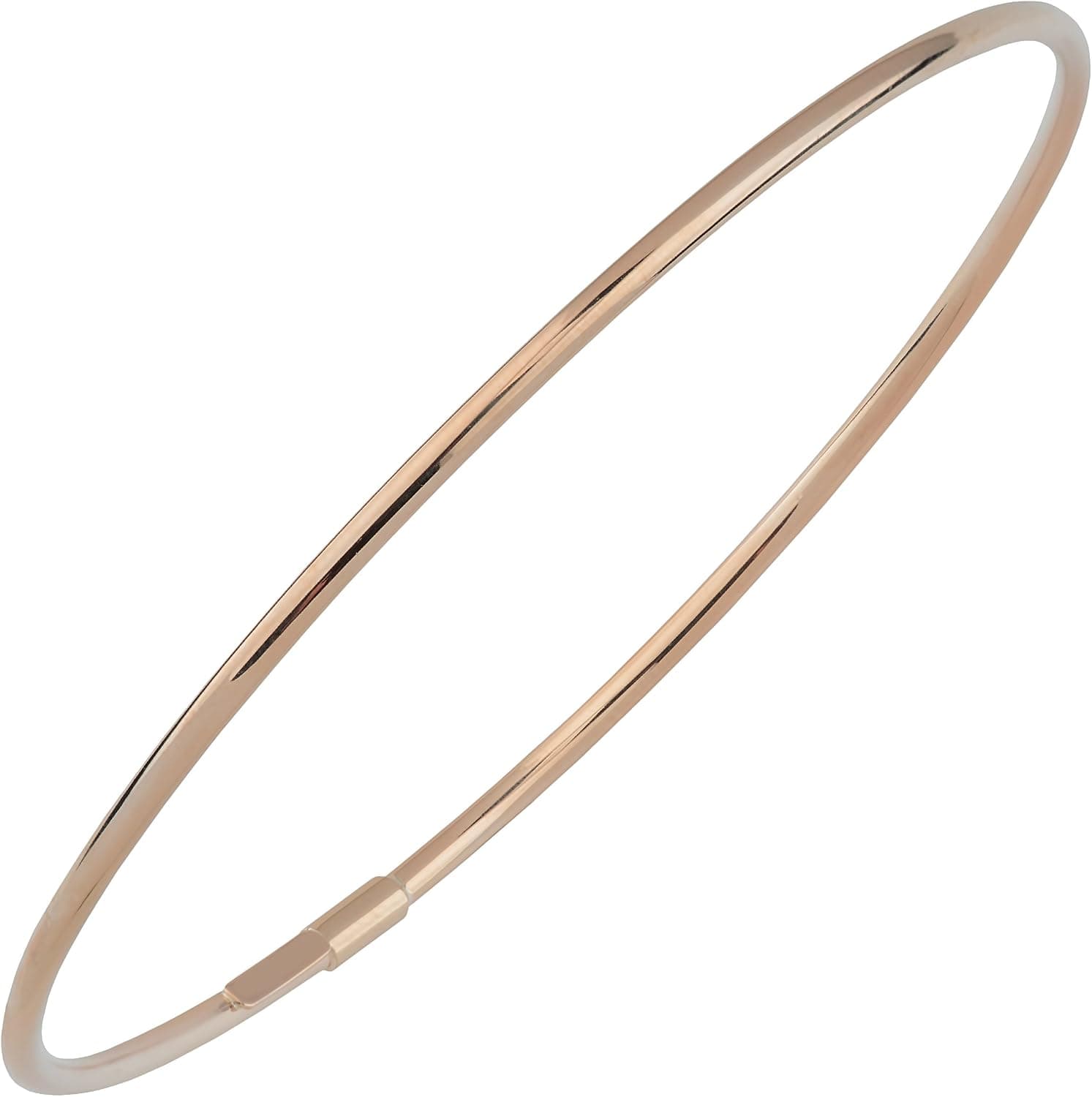 Kooljewelry 14k Gold 2 mm High Polish Slip-on Bangle Bracelet (yellow gold, white gold or rose gold)
