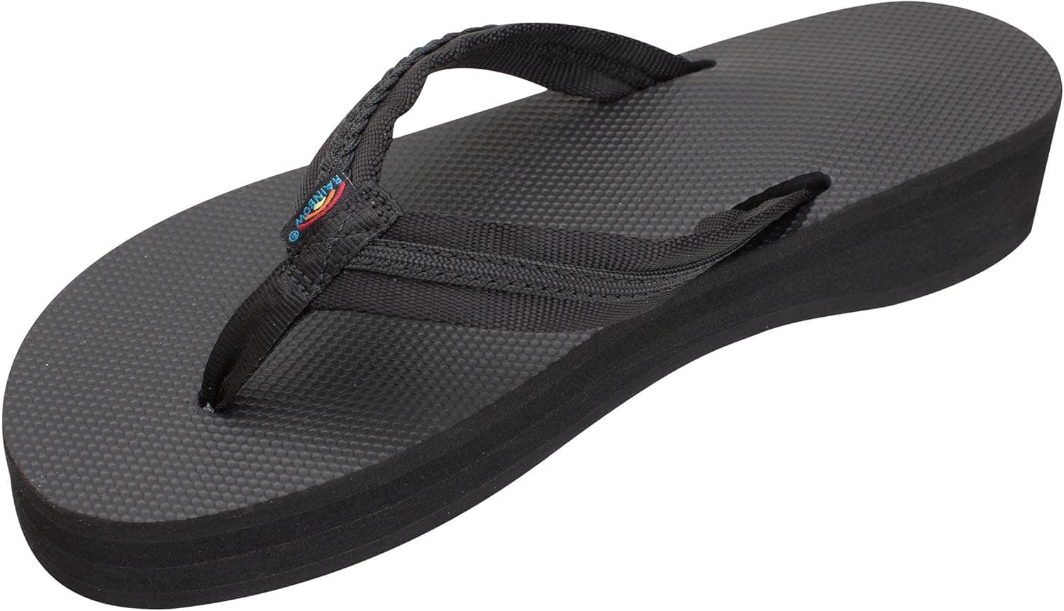 Rainbow Sandals Women's Four Layer Wedge Rubber Top 3/4" Nylon Braided Strap