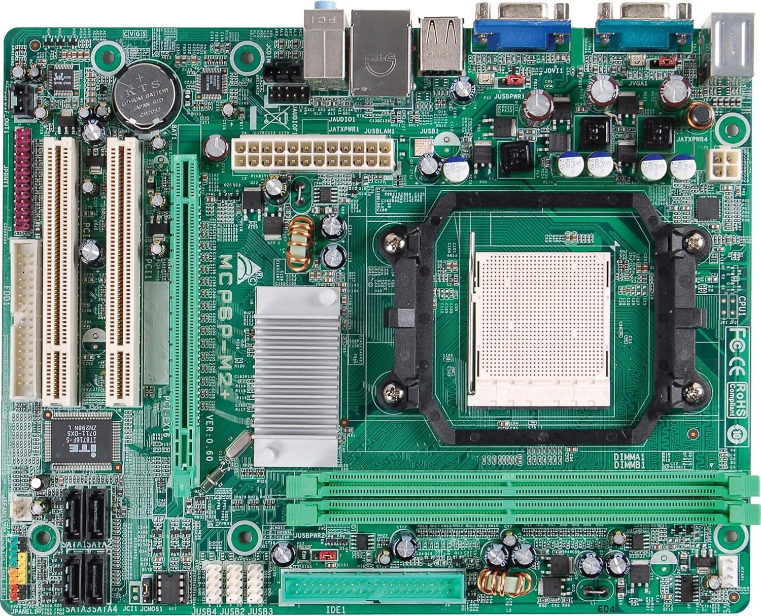 Biostar DDR2 NVIDIA Micro ATX AMD Motherboard MCP6P M2+
