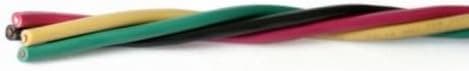 Cut to Length 10-3/12-3/14-3 Wire W/Ground (Yellow, RED, Green, Black) Twisted Submersible Water Well Pump Cable Wire 600V Copper Cut in 10ft Continuous increments: You Pick Quantity! (100', 10-3)