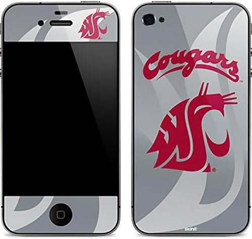 Skinit Decal Phone Skin Compatible with iPhone 4&4s - Officially Licensed College Washington State Cougars Design