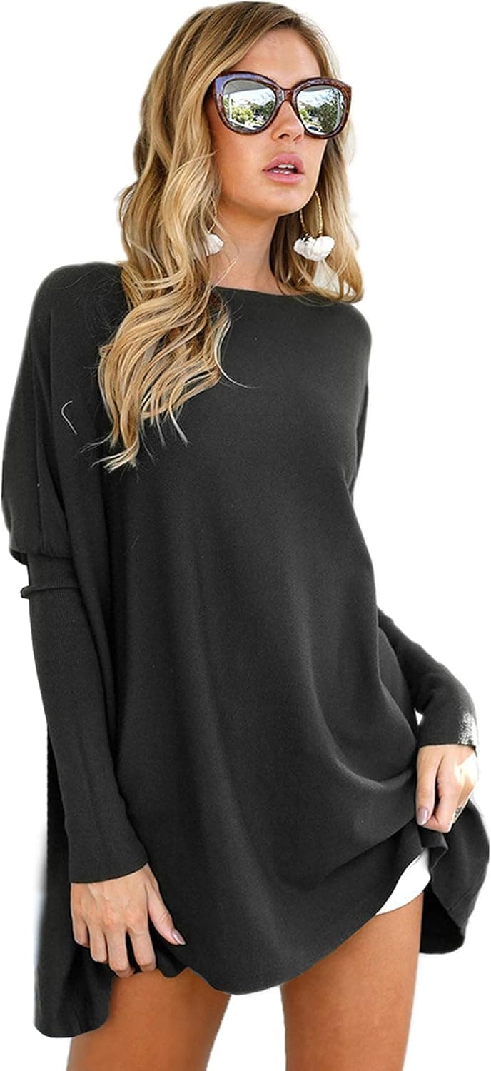 LIYOHON Oversized T Shirts for Women Tunic Tops to Wear with Leggings Long Sleeve Fall Sweaters Dressy Tops