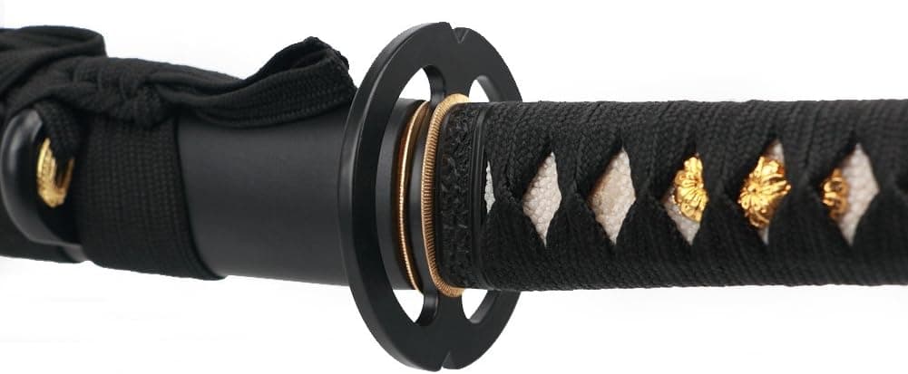 siwode Handmade Full Tang Sharp Sword, Iron Tsuba ，Japanese Ninja Samurai Katana (High Carbon Steel 1060) 40-Inch